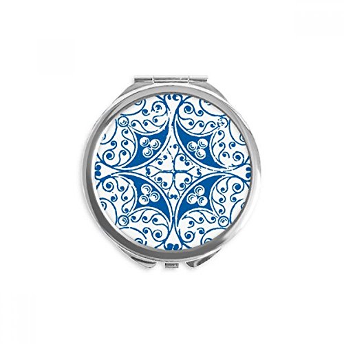 Miroir de poche fait main motif talavera illustration artistique multicolore