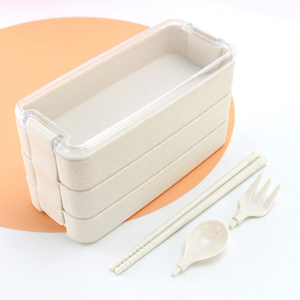ZLXFT Bento Box Con 3 Scomparti, Porta Pranzo Prova di Perdite per