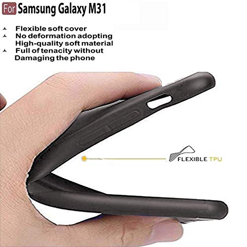 Image of Mobile Back Cover Case for Samsung Galaxy A21S (SM-A217F /DS) (Silicone Case|CameraProtection|Black SC1510)