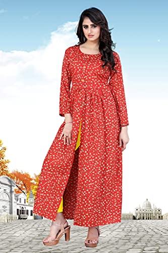Image of H.E HAMZA ENTERPRISER Printed Crepe Material Brown Western Dress For Women