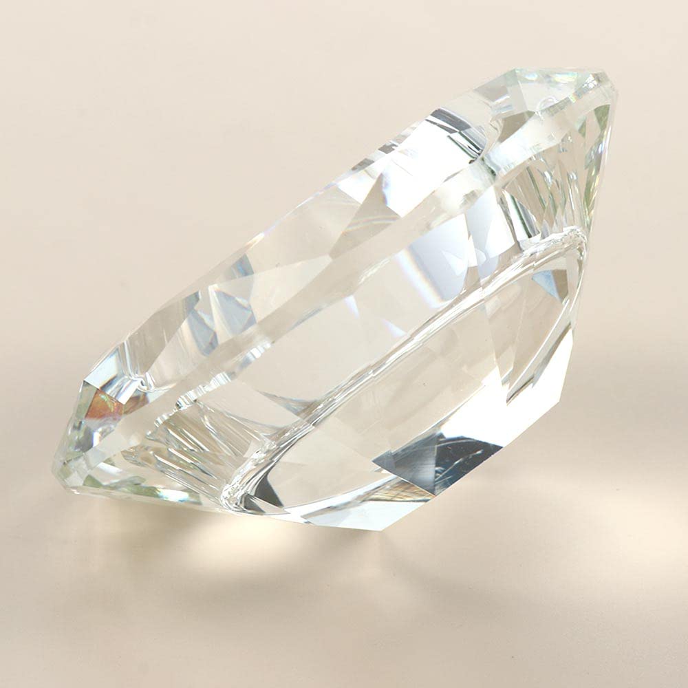 Lot De 3 Bougeoirs En Cristal Taillé - Forme Diamant, Hauteurs 17/20/23 Cm - Décoration De Table élégante Pour Noël, Mariage