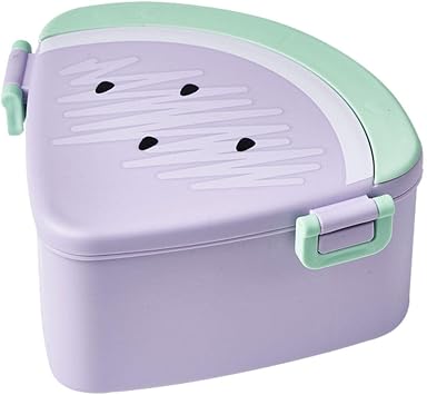 Bento Containers, 3 Compartments Watermelon Shaped Snack Bento Box - Reusable Lunch Box Divided Food Storage Containers, Portion Control Meal Prep Containers by Hersil