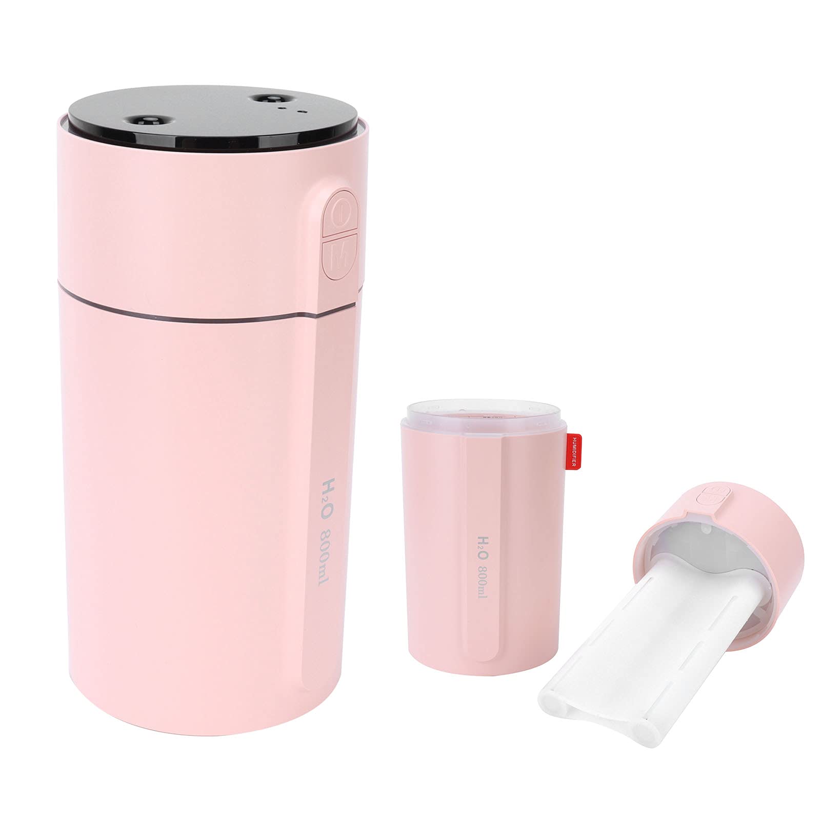 Humidificador Pequeño con Tanque de 800 Ml, Niebla Fría con Doble | Material ABS, Batería de 2000 MAh, Detección de Gestos, Protección de Apagado Automático, Compatible con Escritorio,