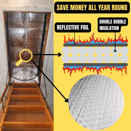 Energy Wise Attic Door Insulation Cover, 25″x54″x11″, RValue 15.5