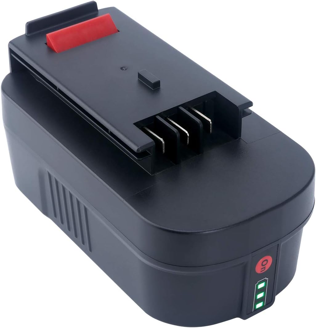 Lasica 5.0 Ah Lithium Replacement for Black & Decker 18V Battery HPB18, Compatible with Black and Decker 18 Volt Outdoor Cordless Power Tools 244760-00 Firestorm FS180BX FS18FL FSB18