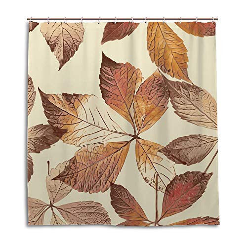 Rideau de douche lavable en machine polyester imperméable automne 66x72