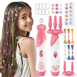 Juguetes de peluquería para niñas, máquina automática de trenzado de cabello y trenzador de cuerda con accesorios, juego de juguetes para niñas, herramienta de peinado para niños, juguetes de regalo