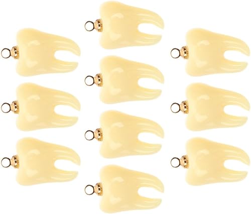 Miniatura 6 de SEWACC 10 dijes humanos colgantes de bricolaje artesanales divertidos joyas colgantes adornos de dientes para hacer joyas, collares, pulseras,