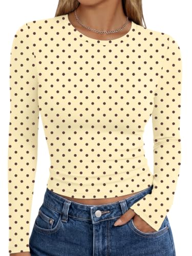 Image of Trendy Queen Womens Long Sleeve T Shirts Fall Fashion Basic Y2K Tops 2026