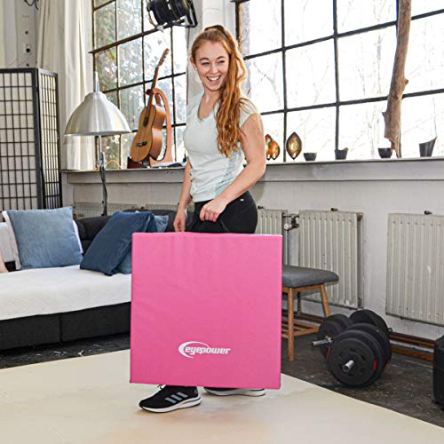 Eyepower XL gymnastiekmat 180 x 60 x 5 cm turnmat sportmat zachte vloermat roze - Image 5