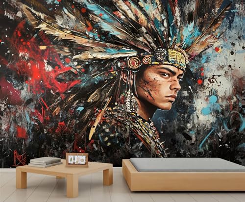 Indian Men Wall Mural Bedroom - 55" x 28" Murals,