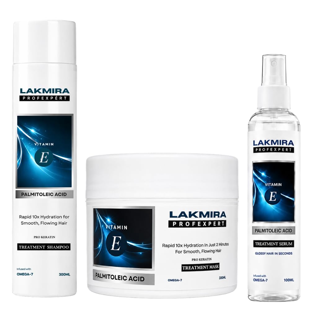 Keratin Combo | Lakmira Profexpért Keratin Hair Care Combo | Shampoo 300ml + Hair Mask 300g + Hair Serum 100ml (3 Items in the Set)-image-43