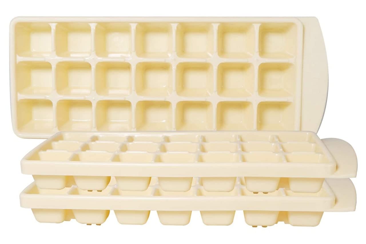 ADBHUTANAND® Ice Cube Tray Silicone Ice Cube Molds with Flexible Ice Trays BPA Free, Whiskey, Cocktail, Stackable Flexible Safe Ice Cube Molds (2 pcs) (ice Cube Tray with 21 Cube Cavity, 2)