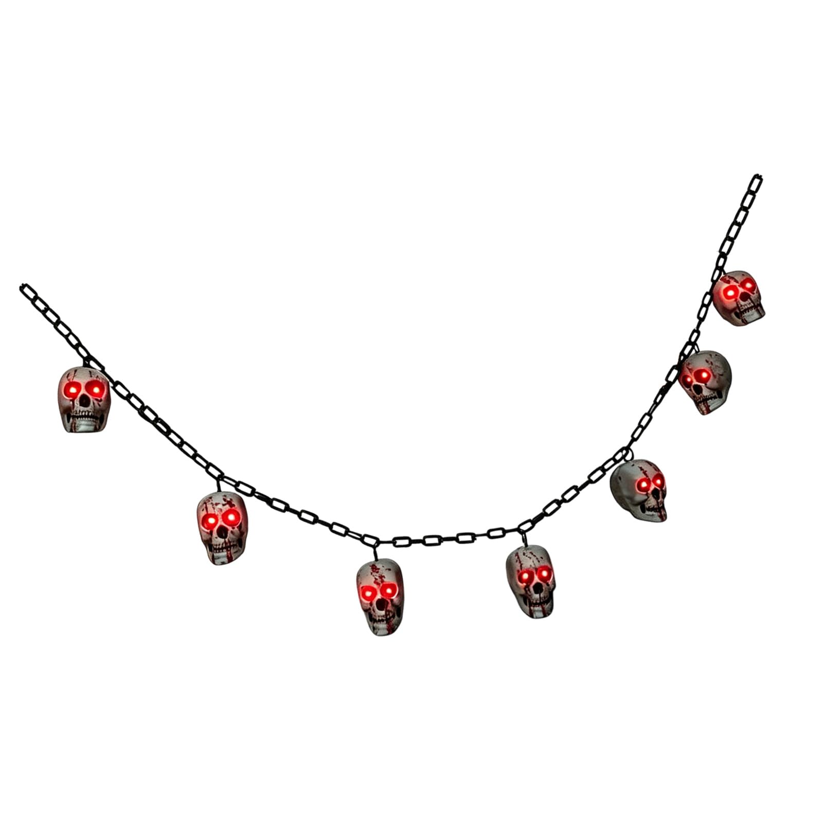 ZEPFJHE Realistic Iron Chain with Bloody Skull Pendant for Halloween Themed Event Indoor Outdoor Decoration Halloween Bloody Skull Chain