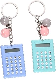 Parliky 2 Pçs Mini Chaveiro Mini Calculadora Calculadora De Bolso Mini Calculadora Chaveiro Caculator Calculadora Chaveiro Fivela Calculadora Eletrônica Chave Anel Calculadora Em Forma De