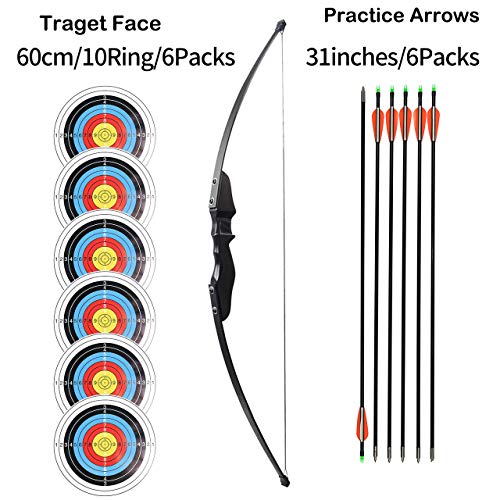 image for Ationgle Archery Recurve Bow Set - 30 lbs Draw Weight Bow Set with Woo