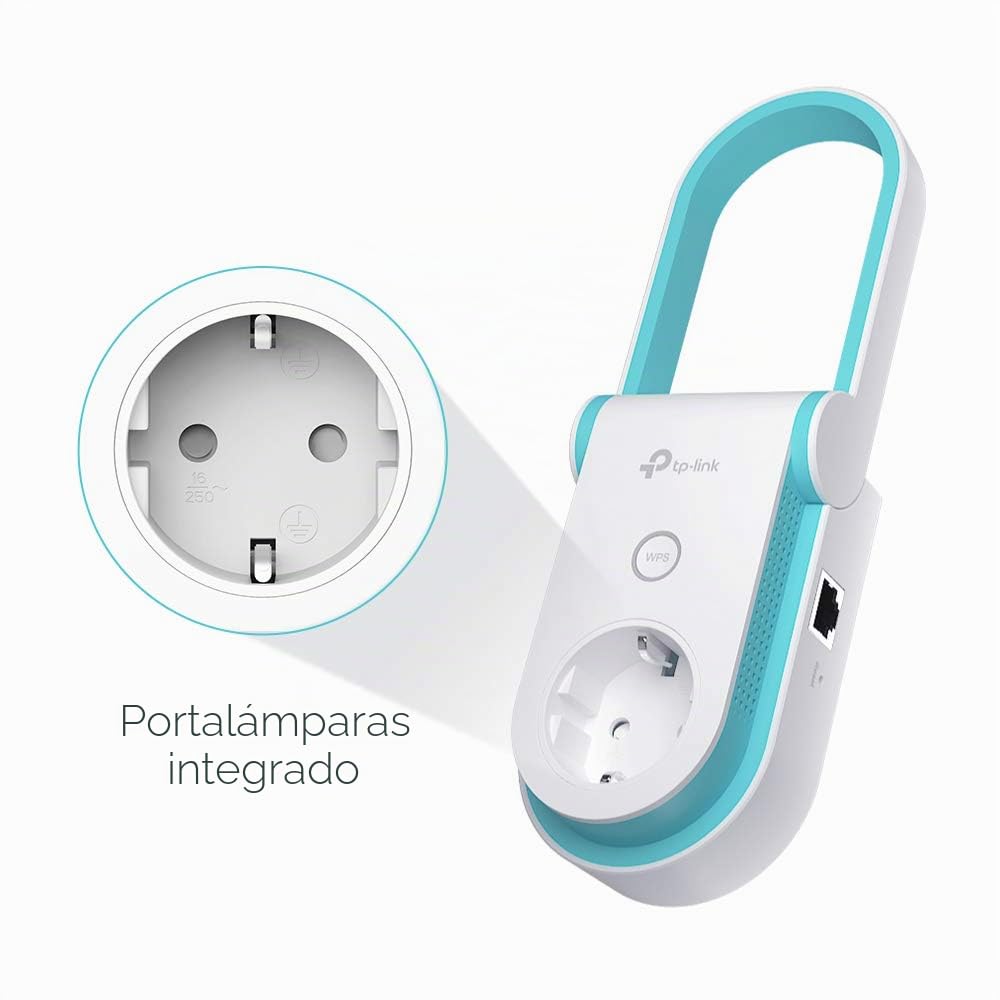 TP-Link RE365 AC1200 - Repetidor WiFi,Extensor Amplificador WiFi (Puerto rápido,10/100 Mbps, Señal Inteligente, Antena Plegable, Enchufe Incorporado, 300Mbp en 2.4GHz, 867Mbps en 5GHz)