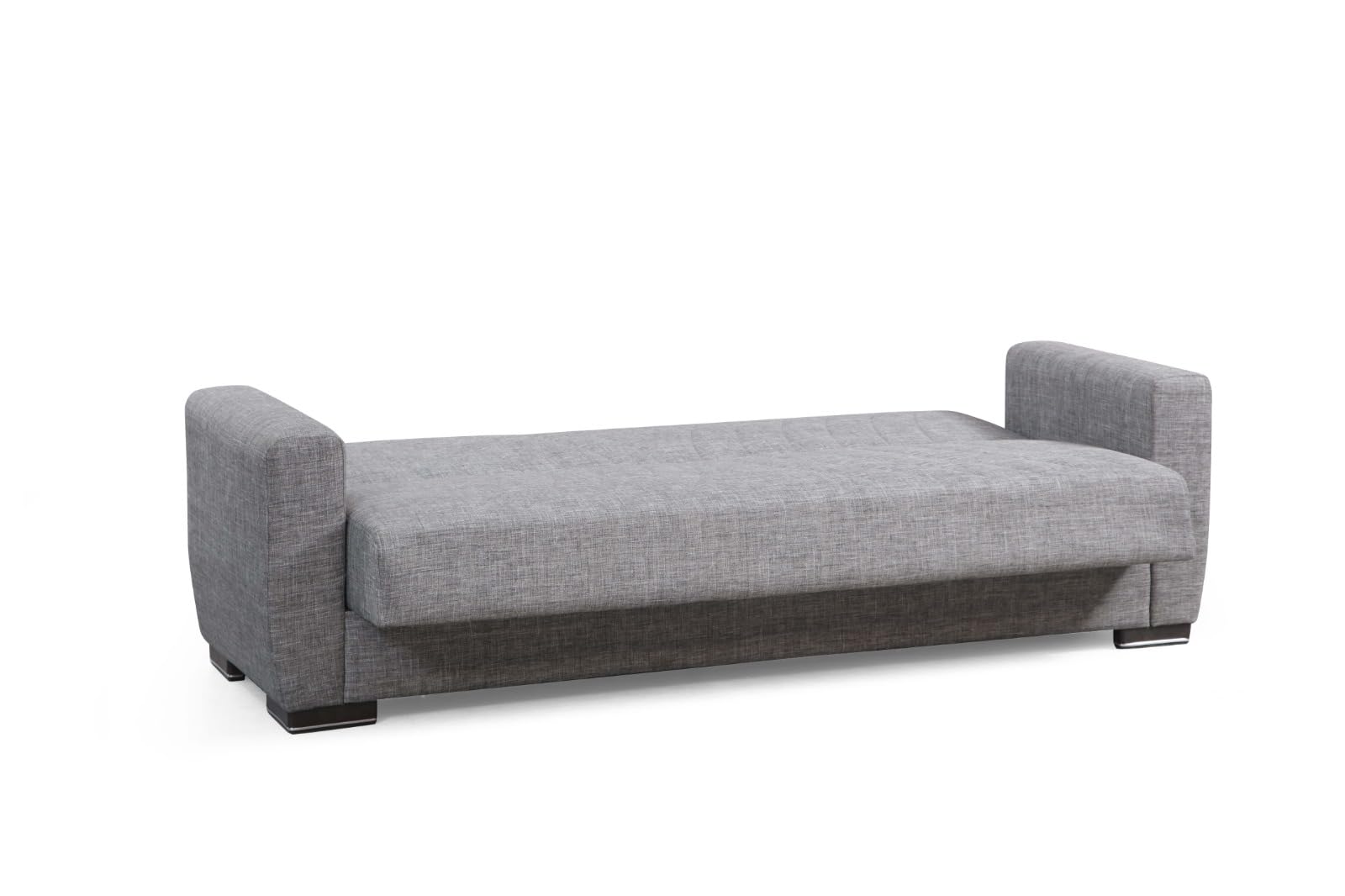 Divano Letto New York 3 Posti Grigio 210x75x80 cm Design Moderno