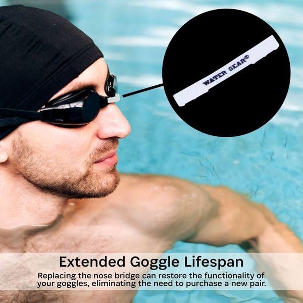 Water Gear Replacement Goggles Nose Bridge – Durable Fit – Easy Installation – Compatible with Multiple Goggle Models