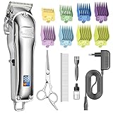 🐶👍Was Sie erhalten: oneisall K2S Hundeschermaschine, 8 farbige Befestigungsführungskämme(3mm/6mm/10mm/13mm/16mm/19mm/22mm/25mm), Reinigungsbürste, Kamm, Schere. Enthält alles, was Sie zum Trimmen der Haare Ihres Hundes oder Ihrer Katze benötigen.