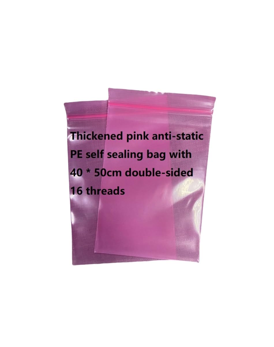 Bolsas autoadhesivas antiestáticas de polietileno ESD rosa, embalaje electrónico de tamaño Samll para chips y componentes semiconductores (bolsa autosellante VCI rosa, 10 x 15 cm)