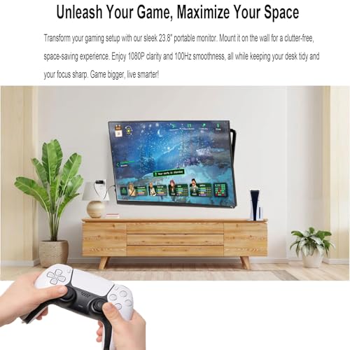 Image of 16.1 inch 144Hz Portable Monitor for Gaming with Kickstand- HDR Eye Careful, 100% sRGB FHD IPS HDR Portable Monitor for Laptop with Built-in Speakers Compatible with Laptop PC Phone PS5 /4 Switch