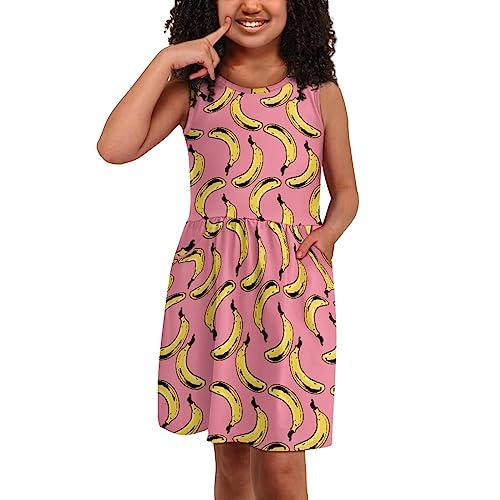 Cute Floral Sundress for Girls Comfy Soft Swing Loose Fit Sleeveless Summer Dress with Pockets3