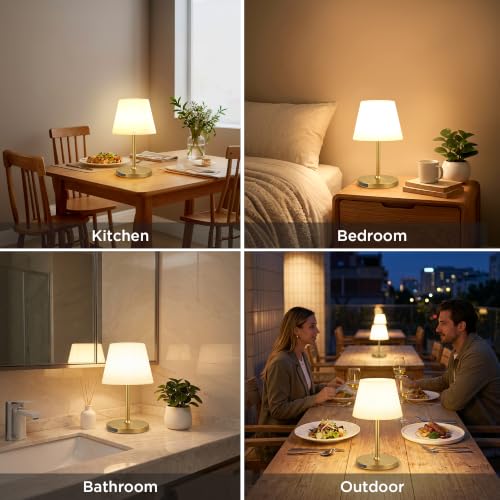 Image of 2 Pack Shower Lamp Waterproof, 6000mAh & 3 Color Temps and Stepless Dimming