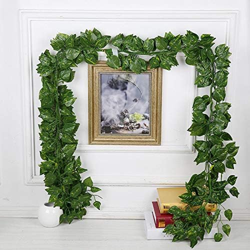 Byou Artificial Vine, Fake Vines 12 Pack Silk Plants Fake Greenery Plant Decoration for Celebration Wedding Kitchen Garden Office - Image 4