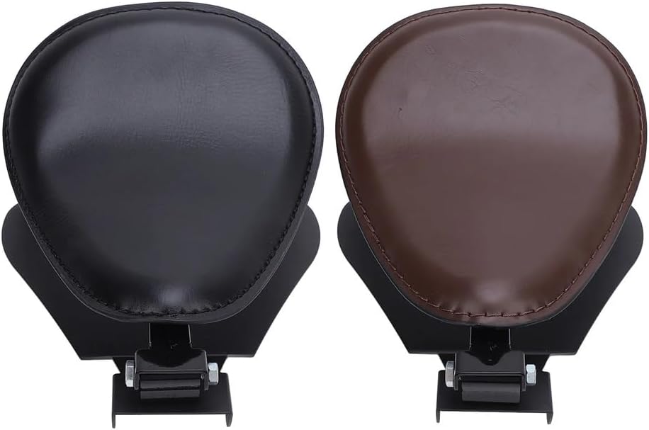 Motorcycle Backrest Pad Kits Motorcycle Solo for Seat Pad Cushion with Spring Bracket Kit Faux Strong Support Universal for Retro