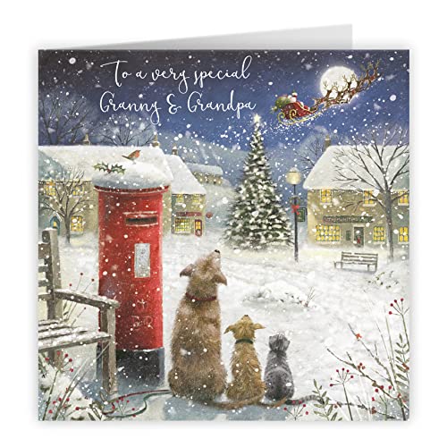 Hunts England Granny And Grandpa Stunning Artistic Christmas Card, To A Very Special Granny & Grandpa, Magical Christmas - Image 4