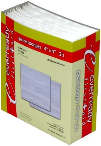 Ever Ready First Aid Sterile Gauze Sponges 4" x 4" 8 Ply 2/pk - Case of 600