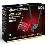 AX210 AXE5400 PCIe WiFi Card WiFi 6E Intel for PC Archer TXE75E- Tri Band Wireless Adapter for Desktop PC w/Magnetic Base Dual Antenna, Bluetooth 5.3(USB Port), WPA3, MU-MIMO, OFDMA, 802.11ax