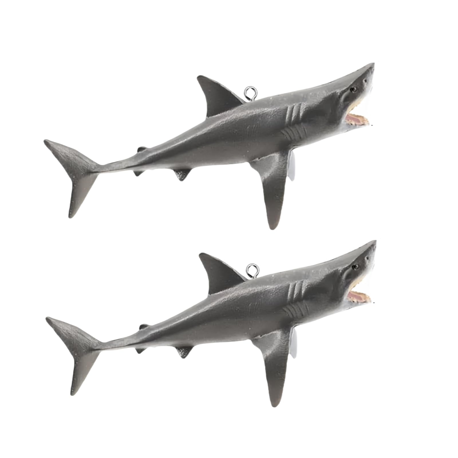 Dwang 2 Pcs Grey Floating Shark Ornament, Adjustable Aquarium Shark Animal Decor, Shark Pool Decor, Aquarium Floating Shark Ornaments Suitable for Aquarium All Kinds of Fish Tank and Home Decor