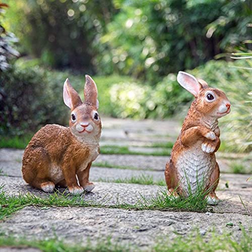 Décoration de jardin simulation lapin et statue extérieure pour villa - 4
