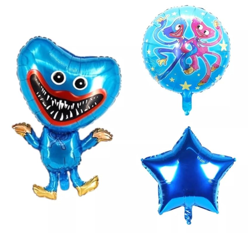 Fun Affairs Puppy Playtime Blue Cartoon Theme Happy Birthday Foil Balloon 18 Inch – Round Printed Party Balloon for Kids Birthday Decoration, Helium Supported, 5 Pcs 1
