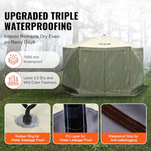 VEVOR 12x12ft Pop Up Gazebo with Netting