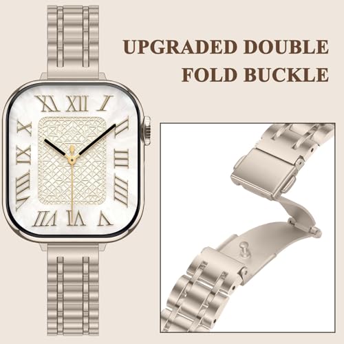 Suphart Slim Metal Bands Compatible with Apple Watch Band 49/46/45/44/42mm - image 3