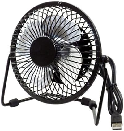 Premiertek USB-Fan Metal Desktop Fan USB Powered with Switch - Black.