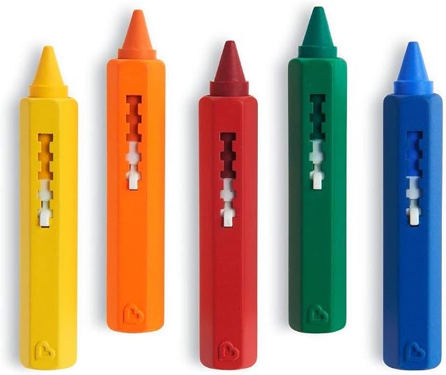 Munchkin Bath Time Toy Crayons - Multi-Coloured, Pack of 5