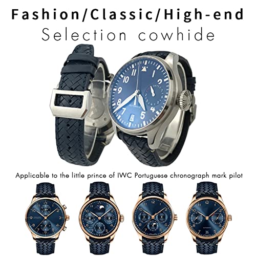 Bracelet de montre en cuir 20mm 21mm 22mm pour pilote portugais IWC MARK18
