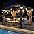 GAOMON 10'x12' Gazebo, Hardtop Outdoor Aluminum Frame Canopy with Netting and Curtains, Polycarbonate Garden Tent for Patio, Lawn, Backyard, Deck (10x12ft)