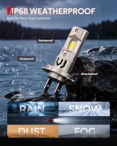 Image of Torchbeam H1 H7 LED Fog Bulbs Combo Kit, 180,000LM Super Bright, 4-Pack Set
