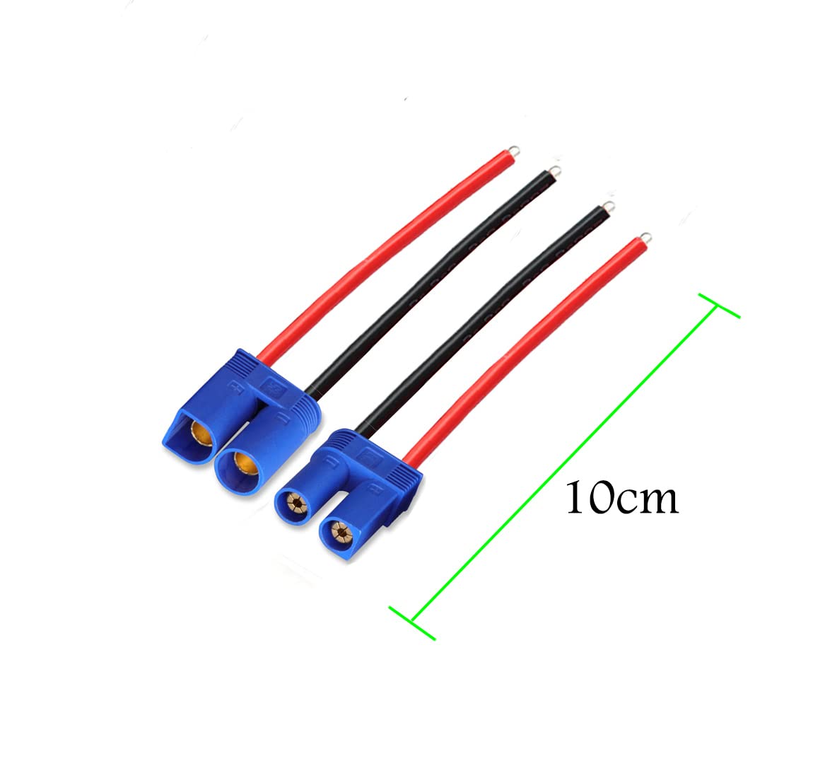 5 Paar EC5 Bananenstecker Mit 12AWG Silikondraht – 10 Cm, Für RC LiPo Batterien