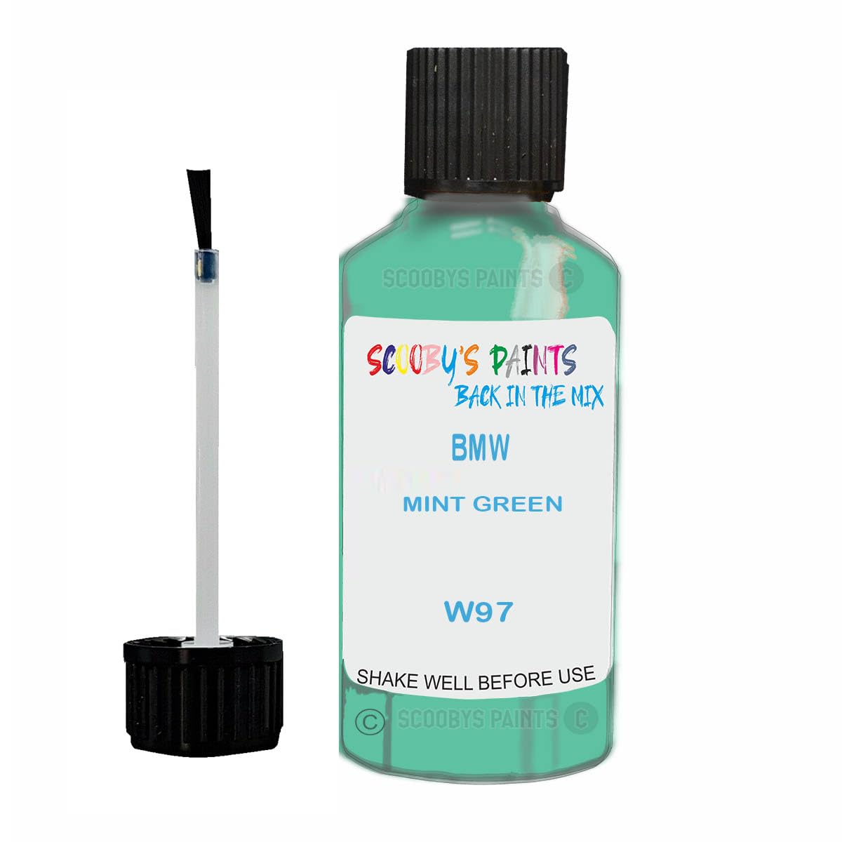 Scoobys Paints Back In The Mix Mint Green Touch Up Paint For Bmw W97 Metallic