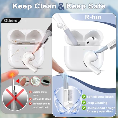 image for R-fun Compatible with AirPods 4th Generation 2024 Headphone Cases, Ful