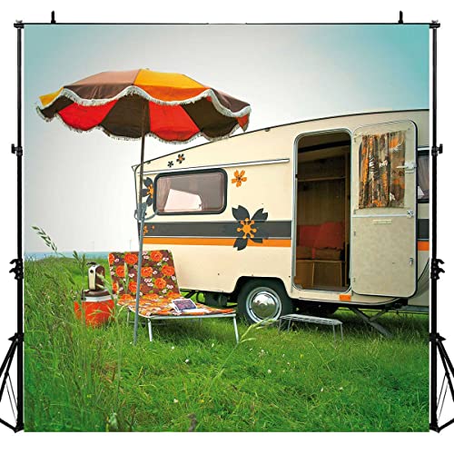 Holiday Camping Party Backdrop for Wall Decorations Countryside Field Sunshine Leisure Party Photography Background 6x6ft Portrait Photo Shooting Prop BJYYLU560