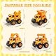 Baufahrzeug Spielzeug ab 1 2 Jahre Jungen & Mädchen – 4 STK. Push-and-Go Auto Set mit Bagger, LKW Kipper, Kran & Betonmischer – Robustes Motorikspielzeug & Geschenk für Kinder 1 2, 3, 4, 5 Jahre