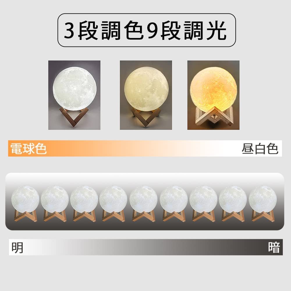 usb充電タッチ調光月ライト 無段階調光 Amazon.co.jp : ムーンライト 月ライト ナイトライトおしゃれ 3D