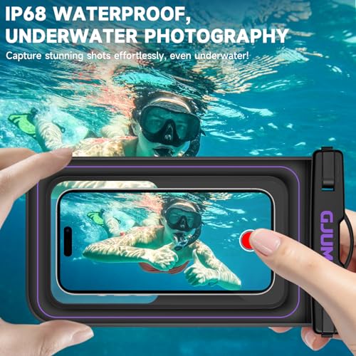 GJUMP Waterproof Phone Pouch Floating 2 Pack, IP68 Dry Bag Compatible with iPhone 17 16 15 - image 5